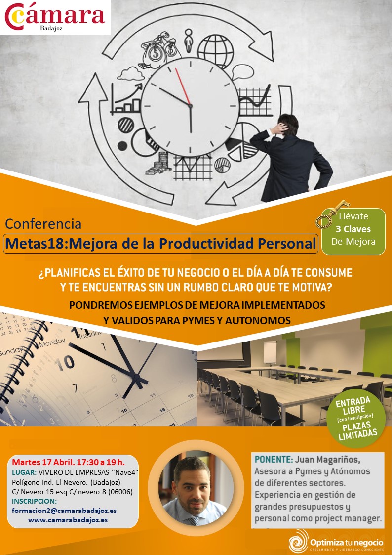 Conferencia: "Metas 18:Mejora de la Productividad Personal"
