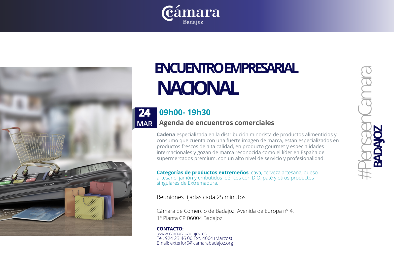 ENCUENTRO COMERCIAL NACIONAL- PRODUCTOS  EXTREMEÑOS (APLAZADO)