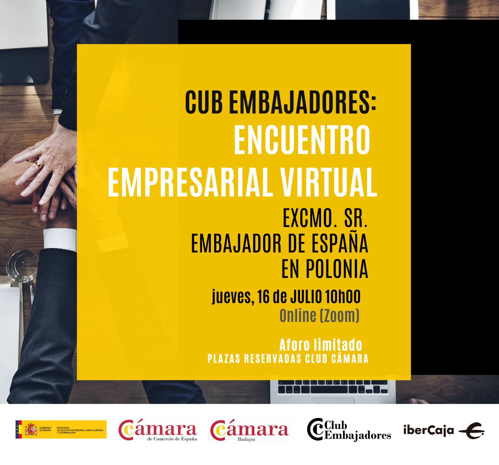 Club Embajadores: ENCUENTRO EMPRESARIAL VIRTUAL- Excmo. Sr.D. Francisco Javier Sanabria Valderrama
