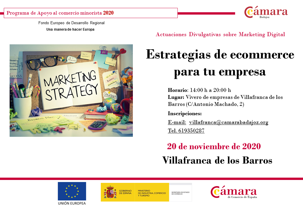 VILLAFRANCA DE LOS BARROS: Estrategias de ecommerce para tu empresa - PCM 2020