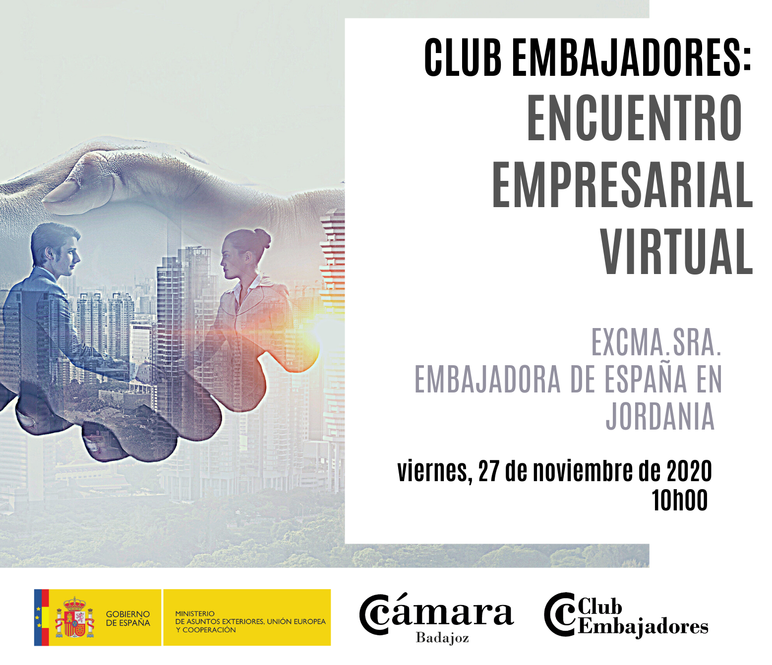 CLUB EMBAJADORES: Encuentro con la Excma. Sra. Embajadora de España en Jordania