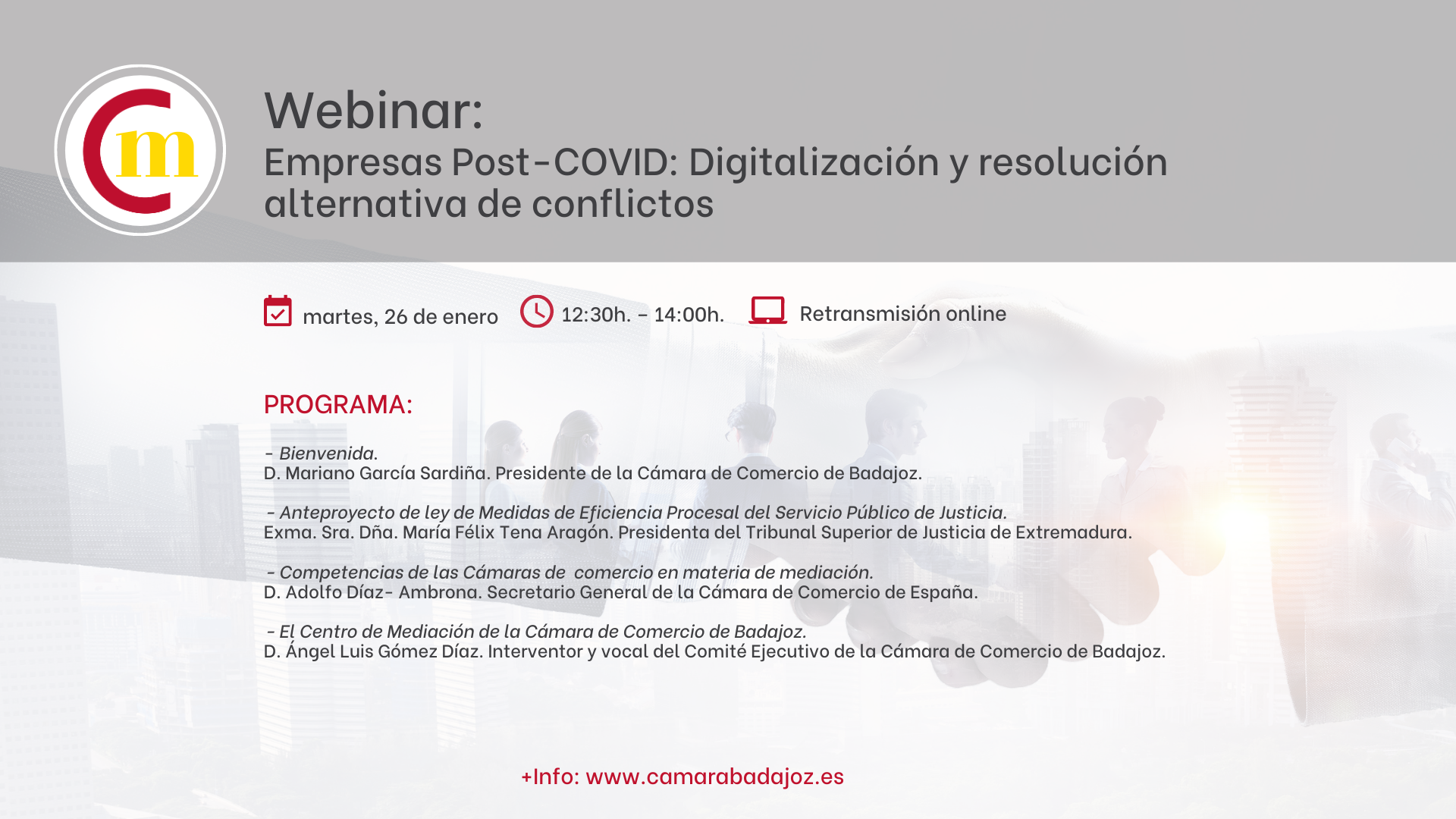Webinar: Empresas Post-COVID: Digitalización y resolución alternativa de Conflictos 