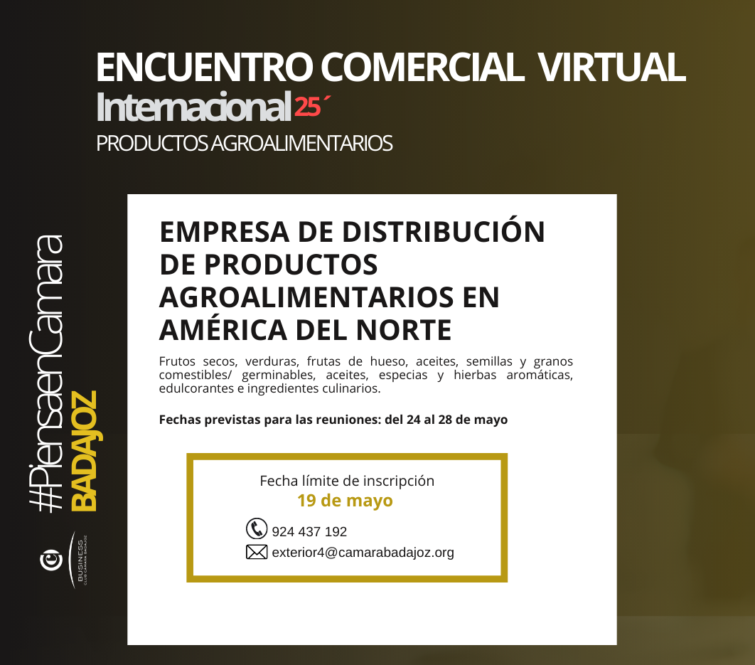 ENCUENTRO COMERCIAL INTERNACIONAL VIRTUAL- PRODUCTOS AGROALIMENTARIOS