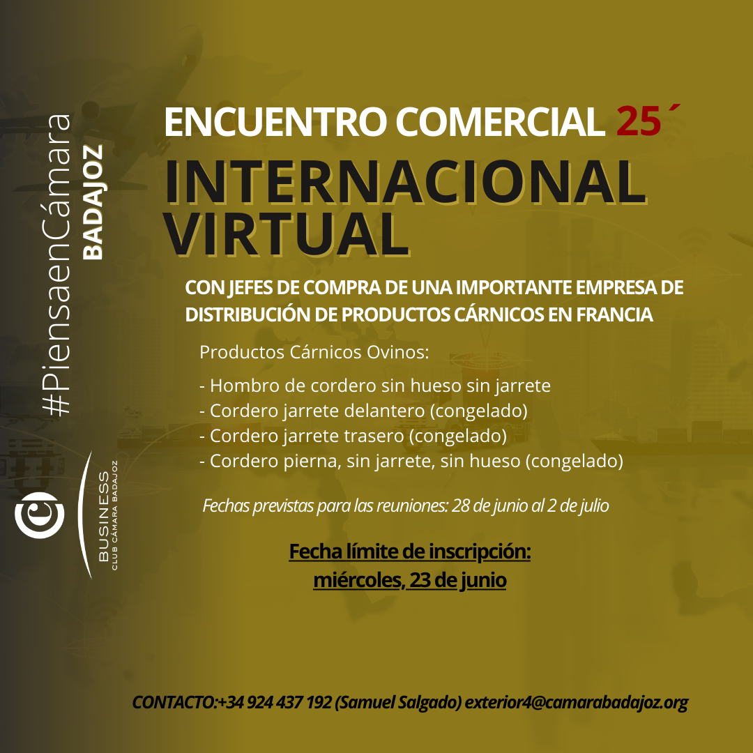 ENCUENTRO COMERCIAL INTERNACIONAL VIRTUAL- PRODUCTOS CÁRNICOS