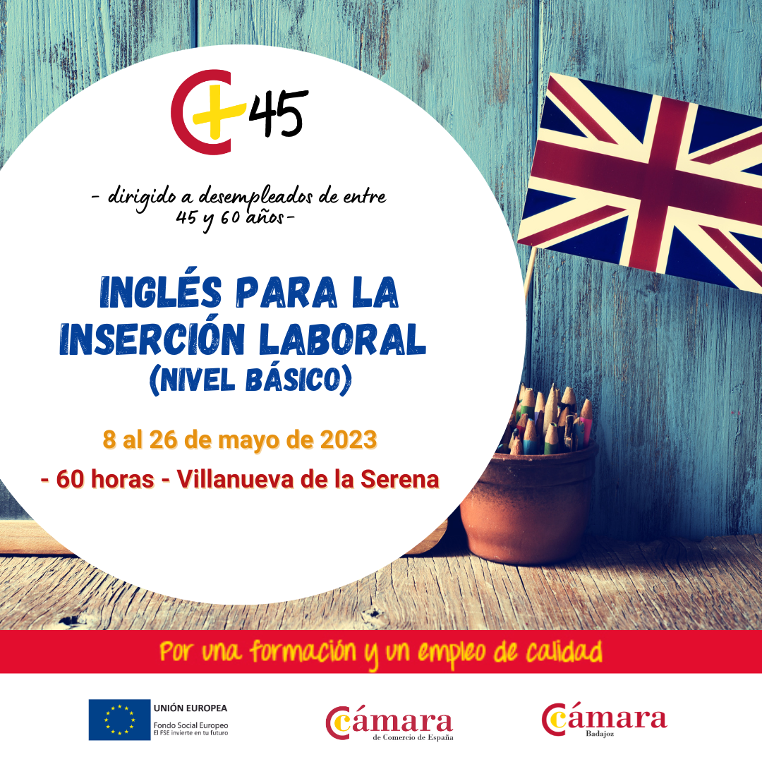 CURSO 45+:  Inglés para la inserción laboral ( Nivel Básico) - Villanueva de la Serena