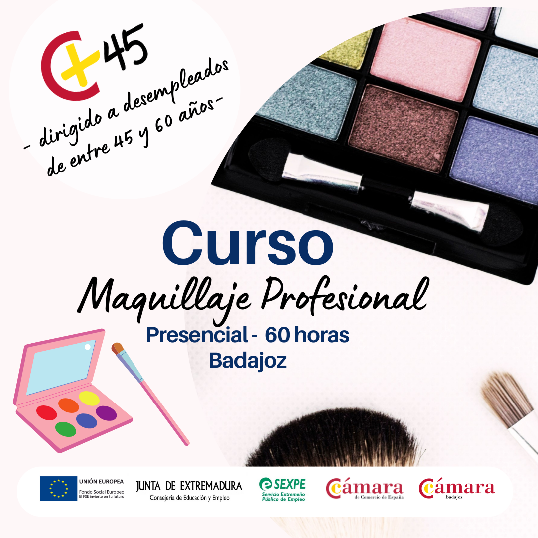 CURSO 45+: Maquillaje Profesional (Badajoz)