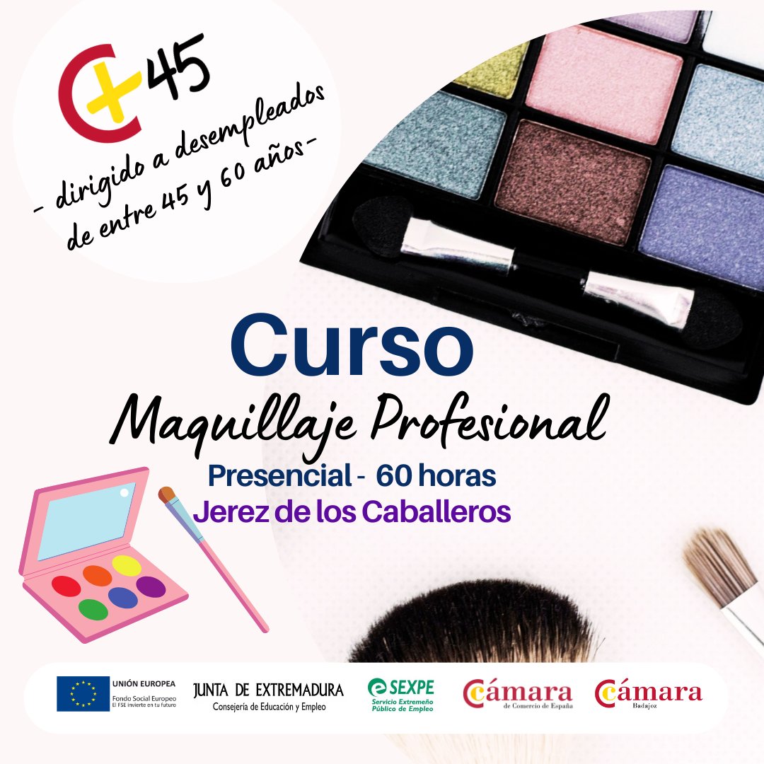 CURSO 45+: Maquillaje Profesional (Jerez de los Caballeros)