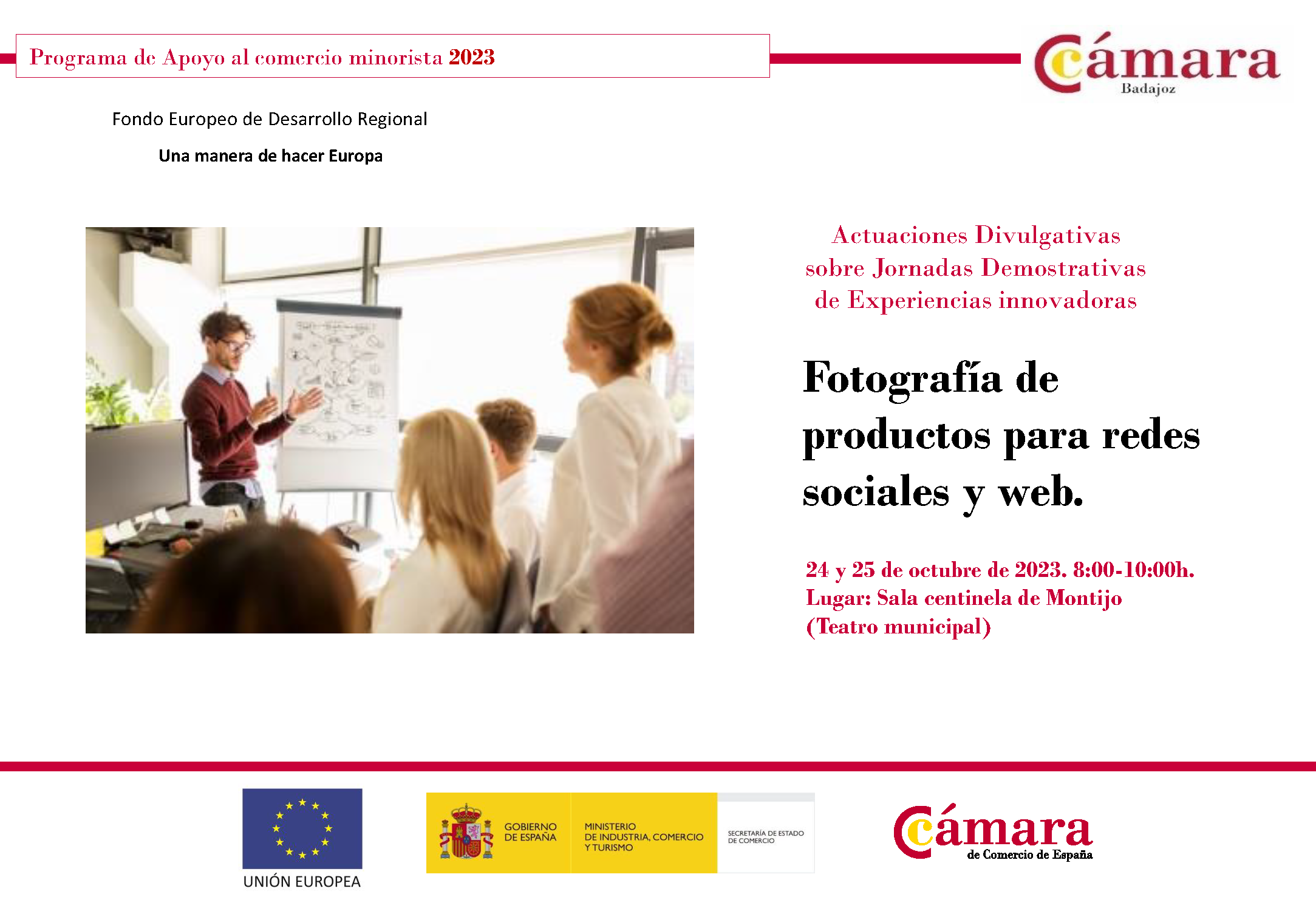 Jornada PCM: Fotografía de productos para redes sociales y web (Presencial - Montijo)