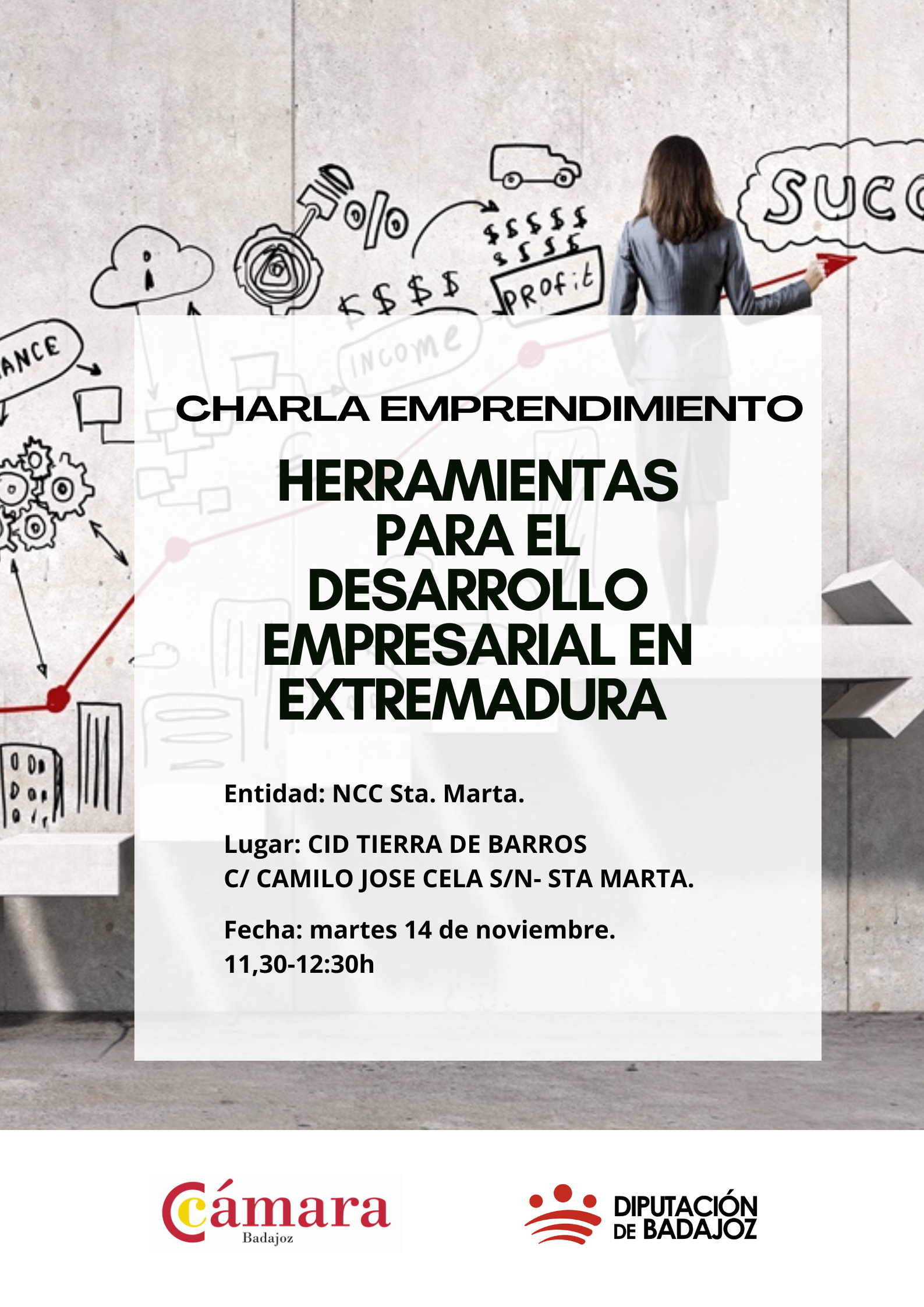CHARLA EMPRENDIMIENTO: Herramientas para el desarrollo empresarial  en Extremadura 