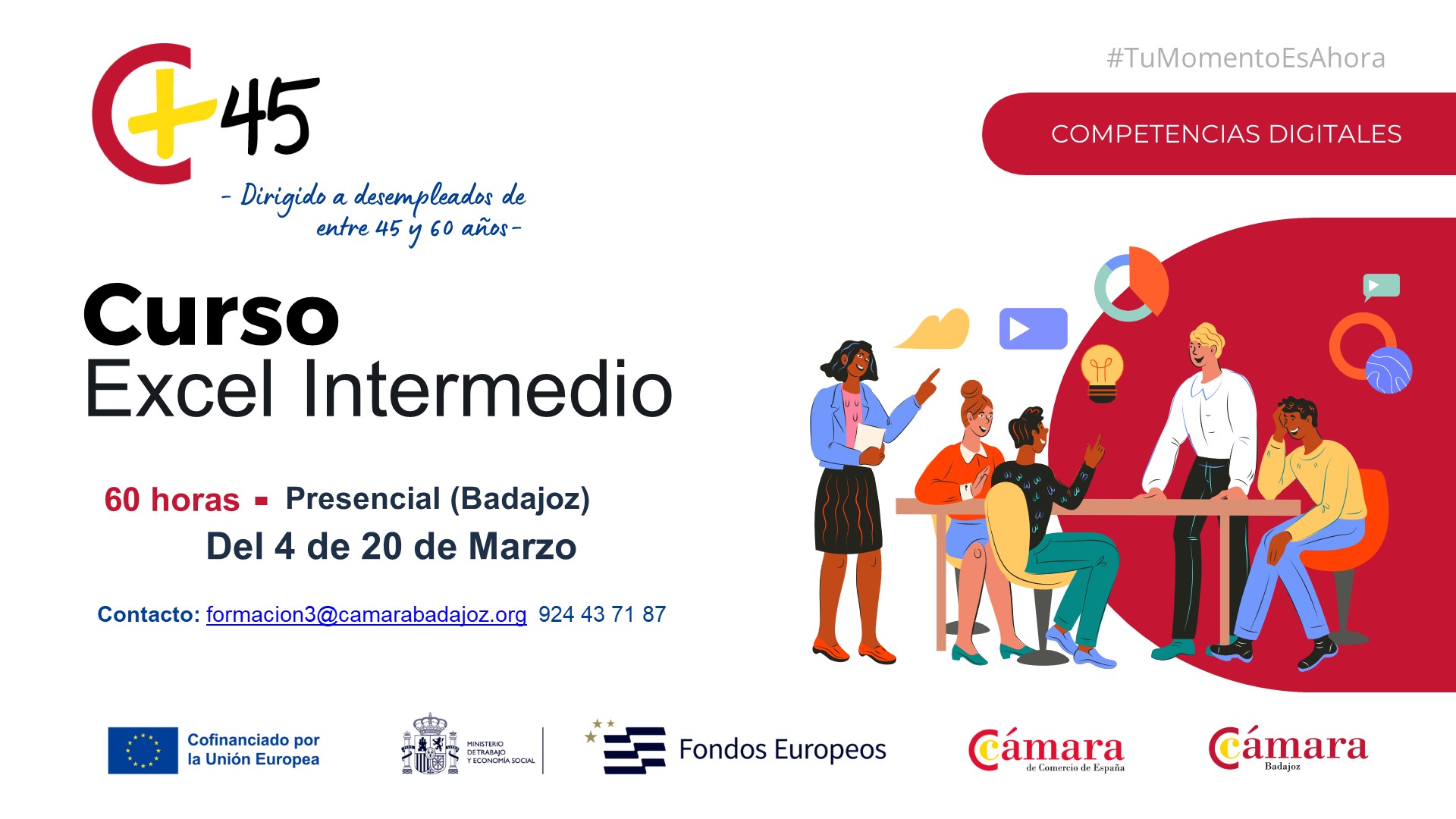 CURSO 45+: EXCEL INTERMEDIO (Badajoz)