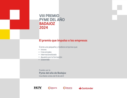 Banco Santander y Cámara de Badajoz lanzan la octava edición del Premio Pyme del Año de Badajoz
