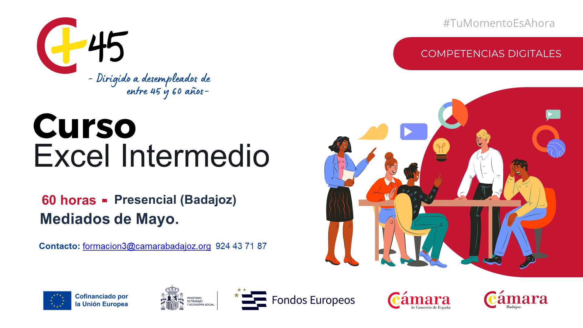 CURSO 45+: EXCEL INTERMEDIO (Badajoz)