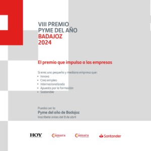Banco Santander y Cámara amplían hasta el 22 de abril el plazo para inscribirse en el Premio Pyme del Año 2024