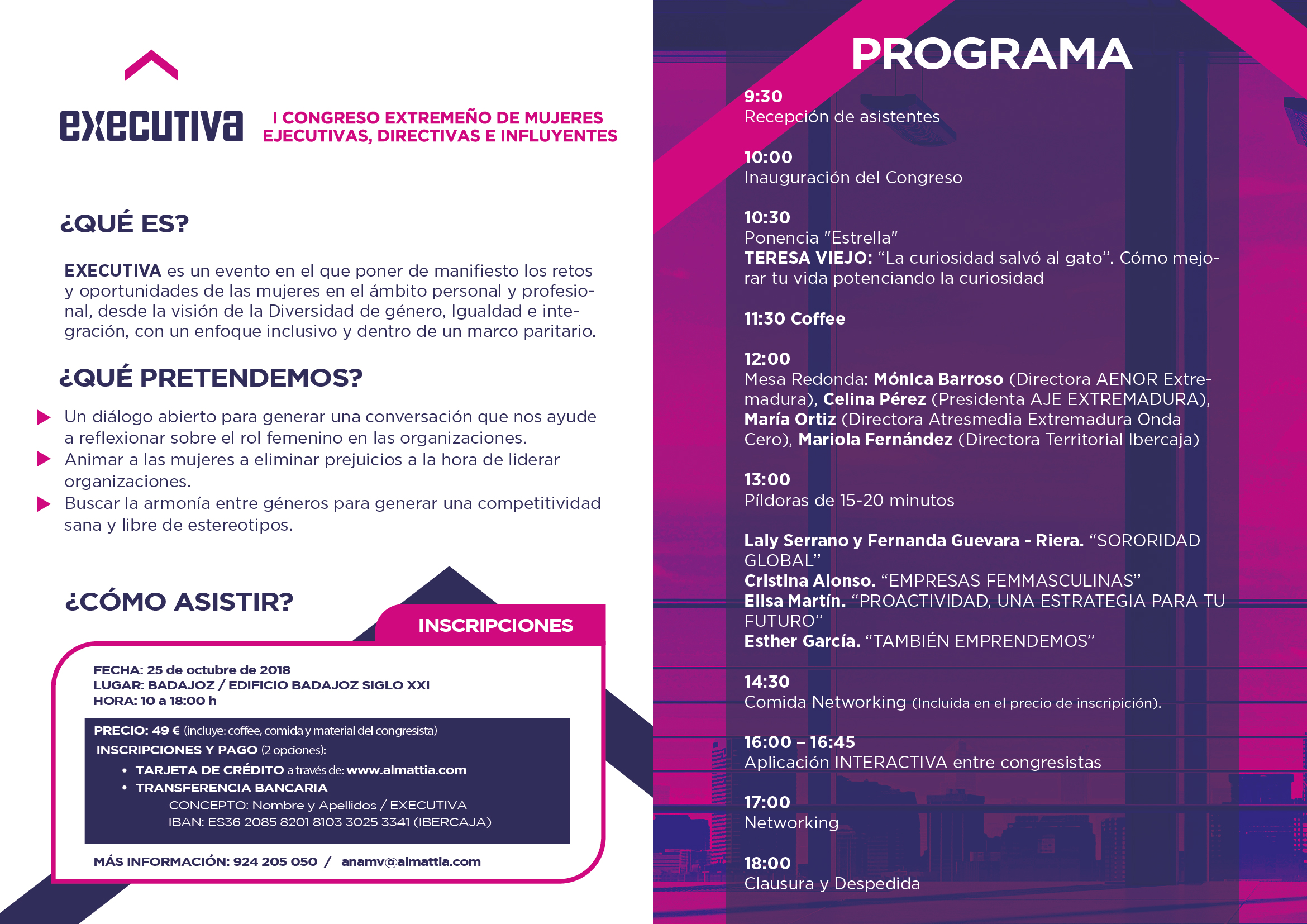 EXECUTIVA: I Congreso Extremeño de Mujeres Ejecutivas, Directivas e Influyentes