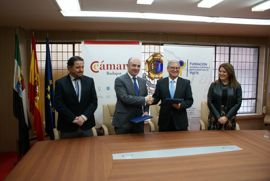 Cámara de Badajoz y Fundación Yuste firman un acuerdo de colaboración