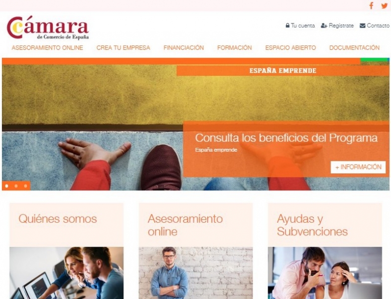 La Cámara de España pone en marcha una nueva web para emprendedores