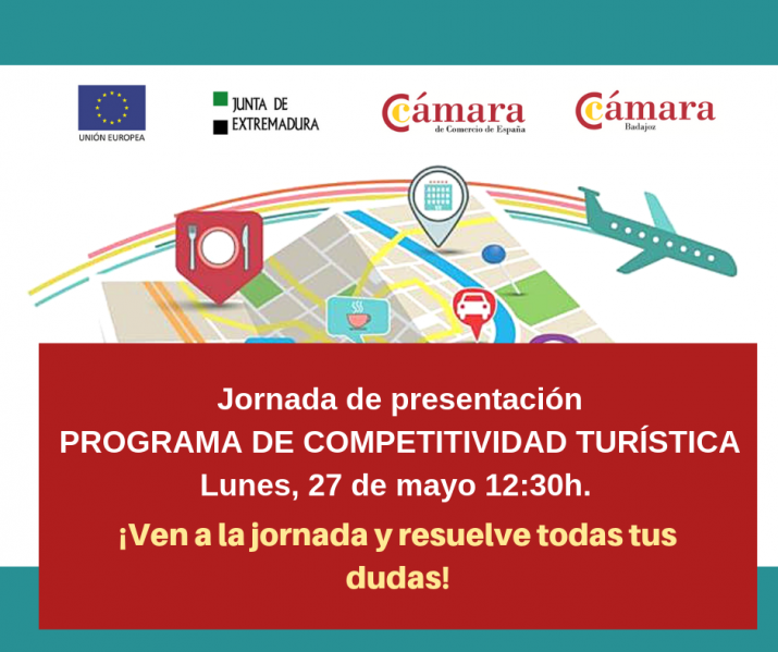 La Cámara publica hoy  la convocatoria de ayudas a la competitividad turística