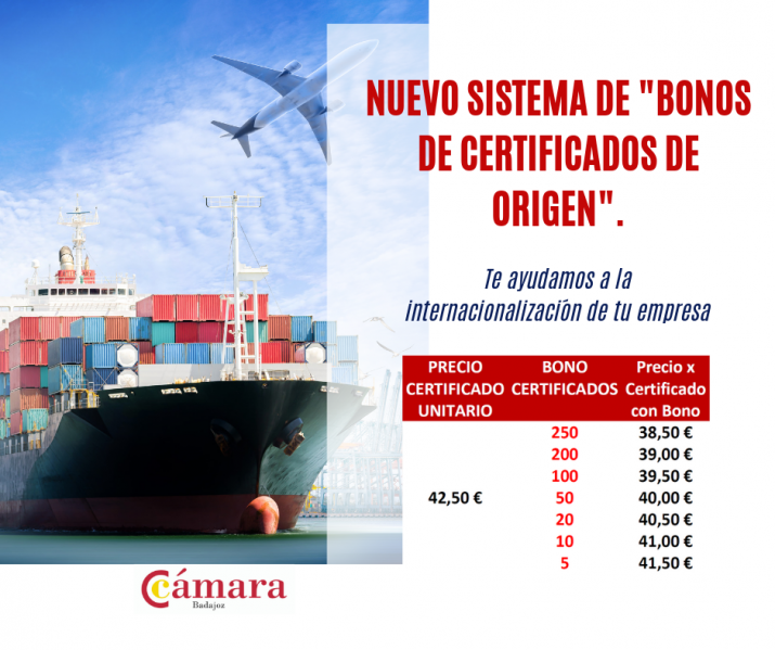 Nuevo sistema de bonos de certificados de emisión de certificados de origen