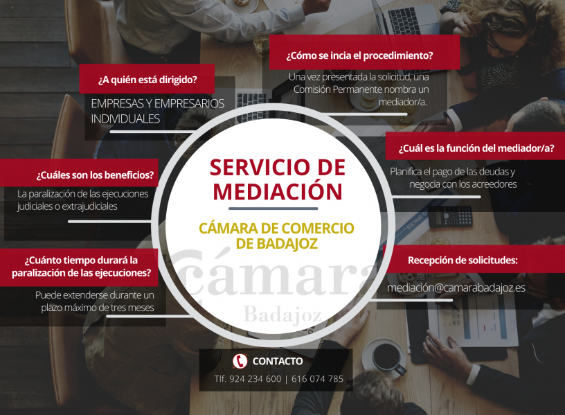 La Cámara pone a disposición de empresas y empresarios individuales su servicio de Mediación Concursal