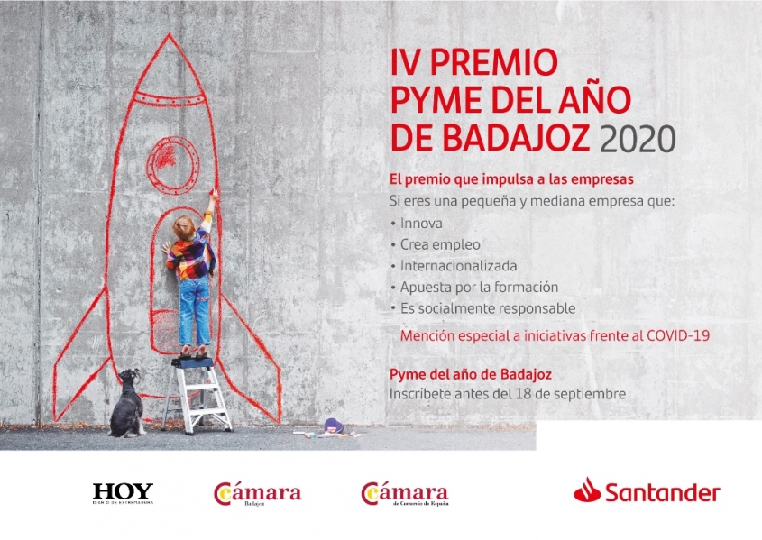 Banco Santander y Cámara de Badajoz lanzan la cuarta edición del Premio Pyme del Año