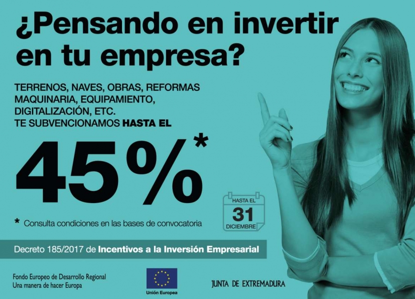 La convocatoria de ayudas de incentivos autonómicos para empresas permanece abierta hasta diciembre