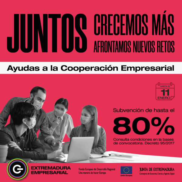 Las empresas extremeñas pueden solicitar las ayudas a la cooperación empresarial hasta el 11 de enero