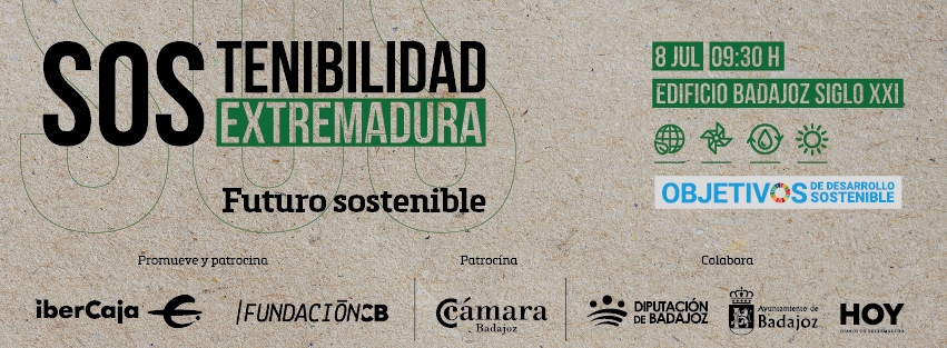 Empresas e Instituciones se darán cita el 8 de julio en la jornada SOStenibilidad Extremadura