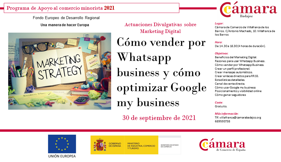 Taller PCM: Cómo vender por Whatsapp business y cómo optimizar Google my business