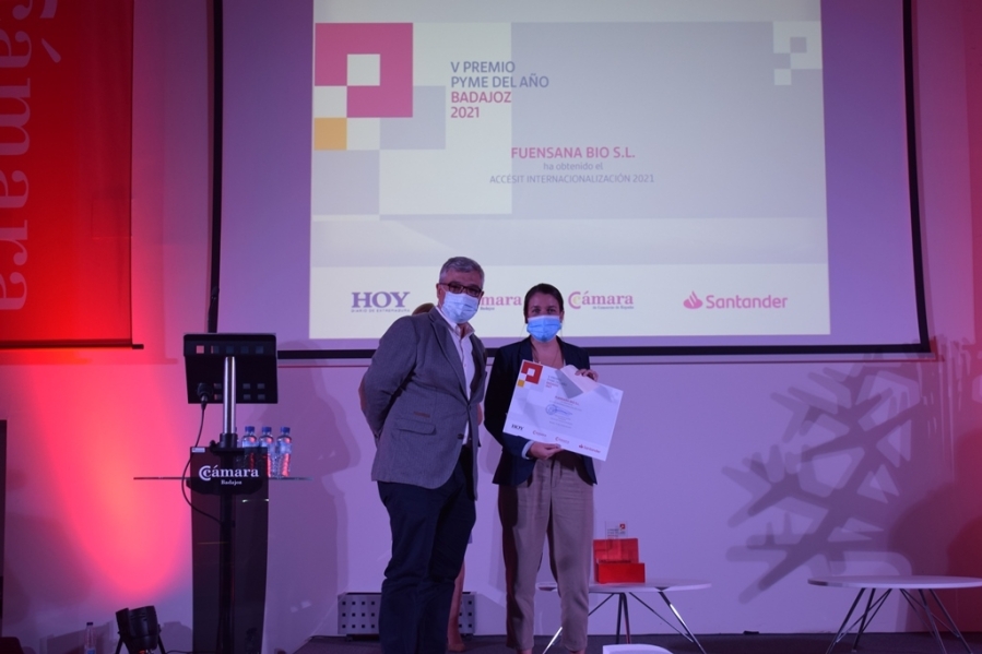 Fuensana Bio, premiada por Cámara Badajoz, finalista del Premio Nacional Pyme del Año en la categoría de Internacionalización