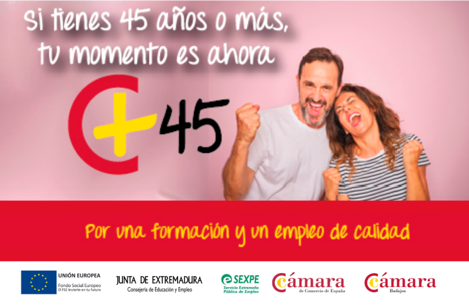 El Programa 45+ elegido por el Fondo Social Europeo como buena práctica