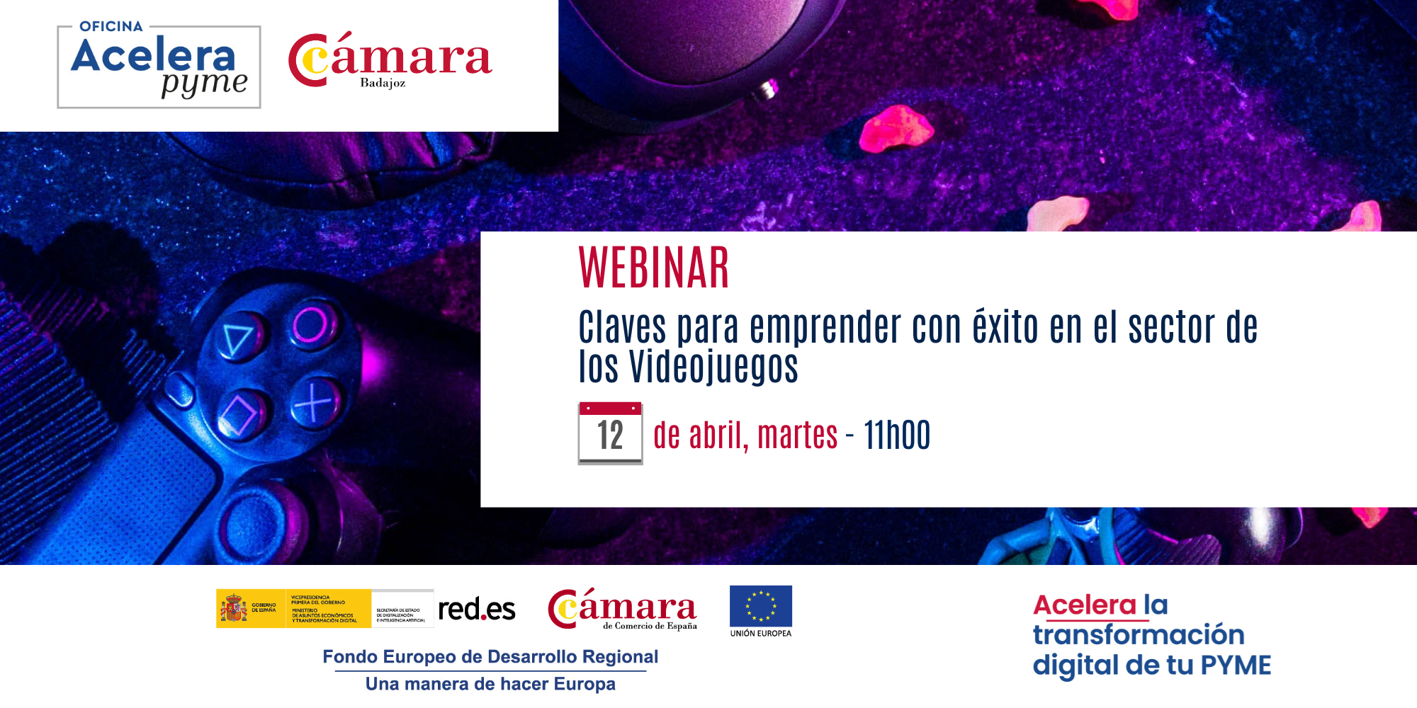 Webinar – Claves para emprender con éxito en el sector de los Videojuegos