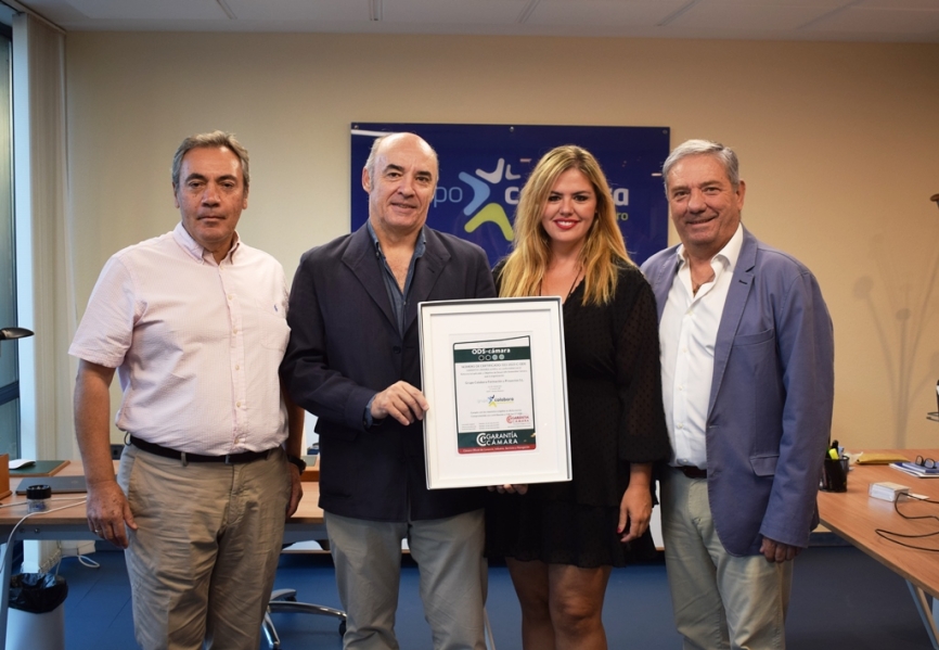 Garantía Cámara entrega el certificado ODS a Grupo Colabora