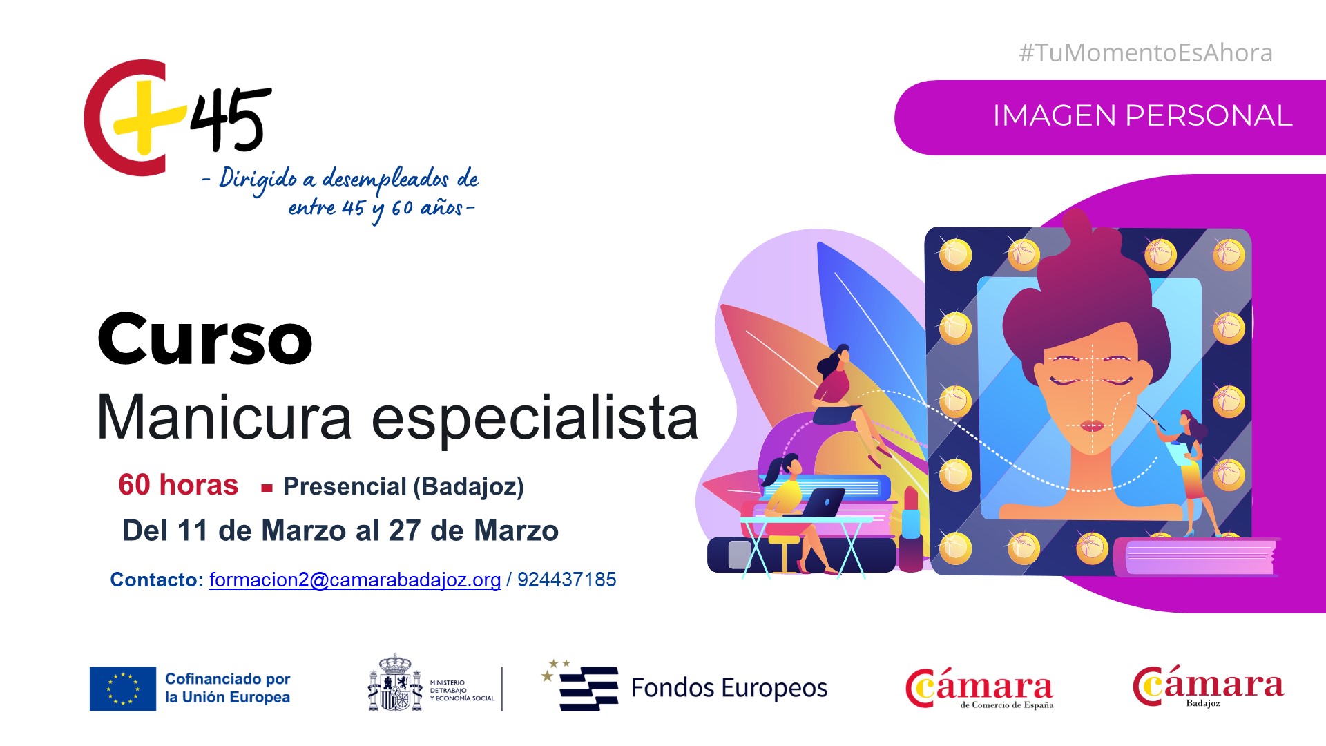 CURSO 45+: MANICURA ESPECIALISTA (Badajoz)