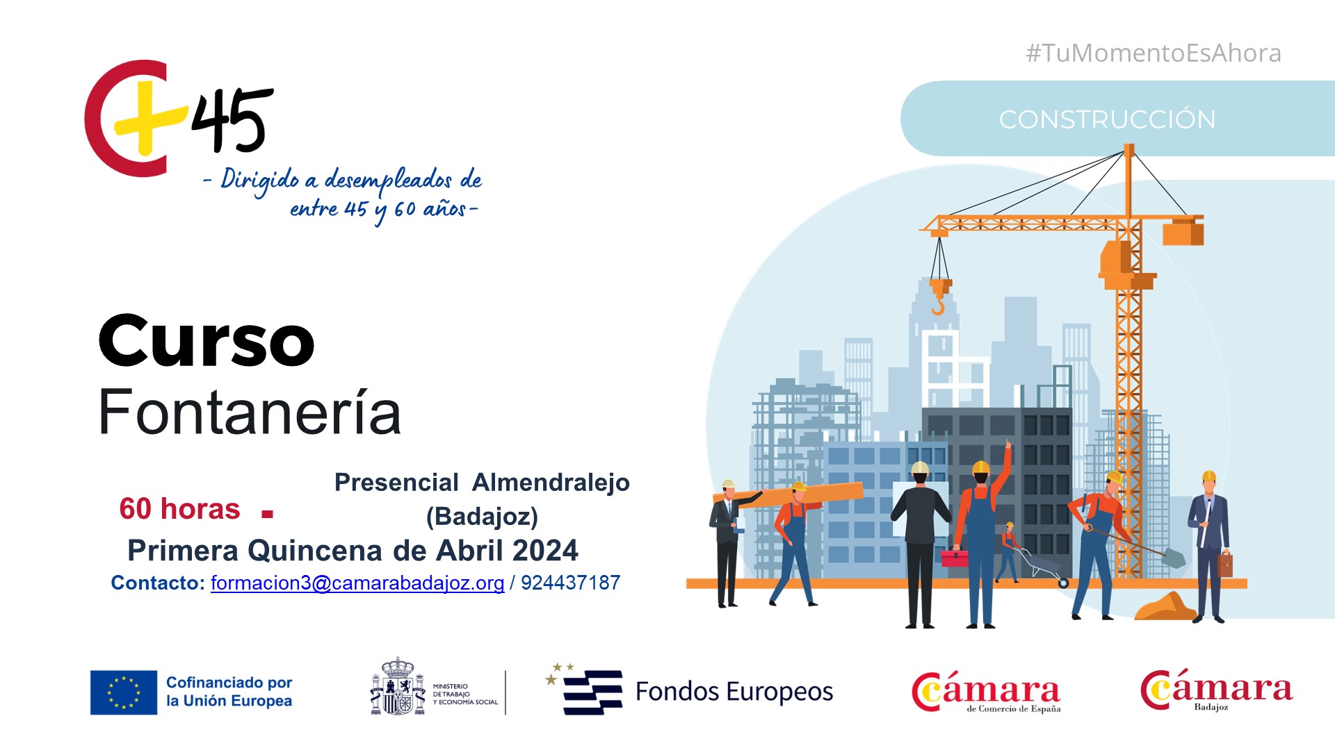 CURSO 45+: FONTANERÍA (Almendralejo)