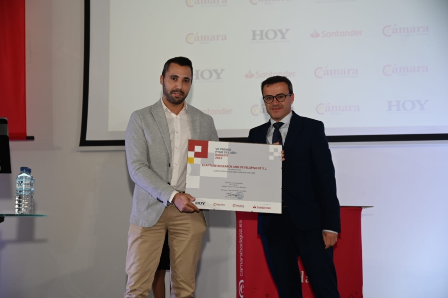 La empresa Ecapture Research and Development  galardonada en el Premio Pyme del Año de Cámara Badajoz, finalista nacional en su categoría 