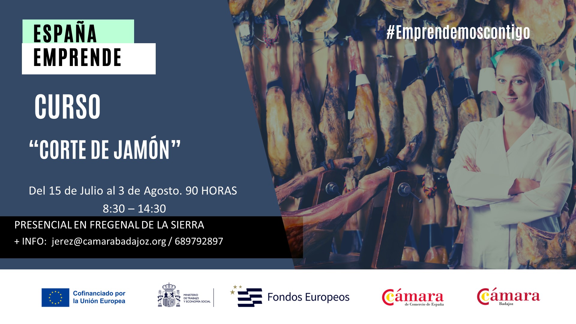 CURSO ESPAÑA EMPRENDE: CORTE DE JAMÓN (Presencial- Fregenal de la Sierra)