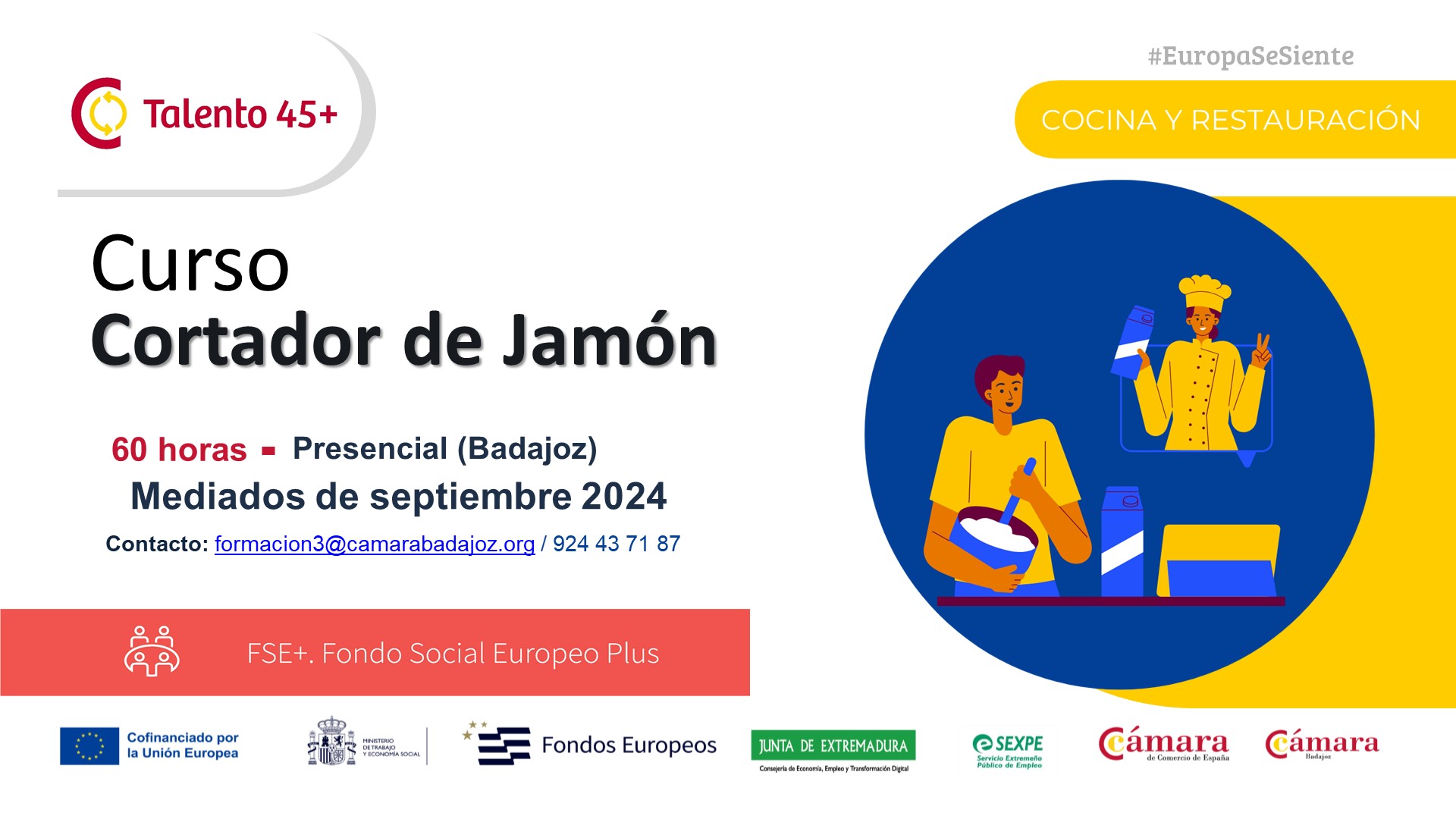 CURSO 45+: CORTADOR DE JAMÓN