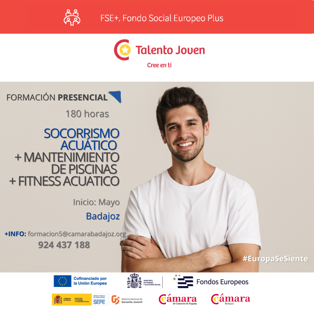 SOCORRISMO ACUÁTICO + MANTENIMIENTO DE PISCINAS + FITNESS ACUATICO