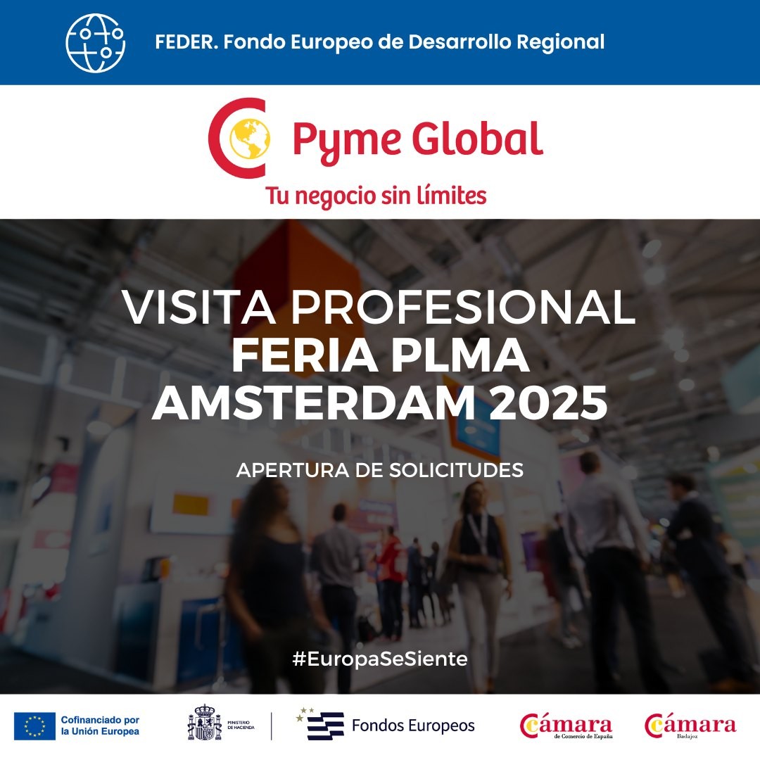 La Cámara de Comercio de Badajoz lanza ayudas para visitar la Feria PLMA Ámsterdam 2025