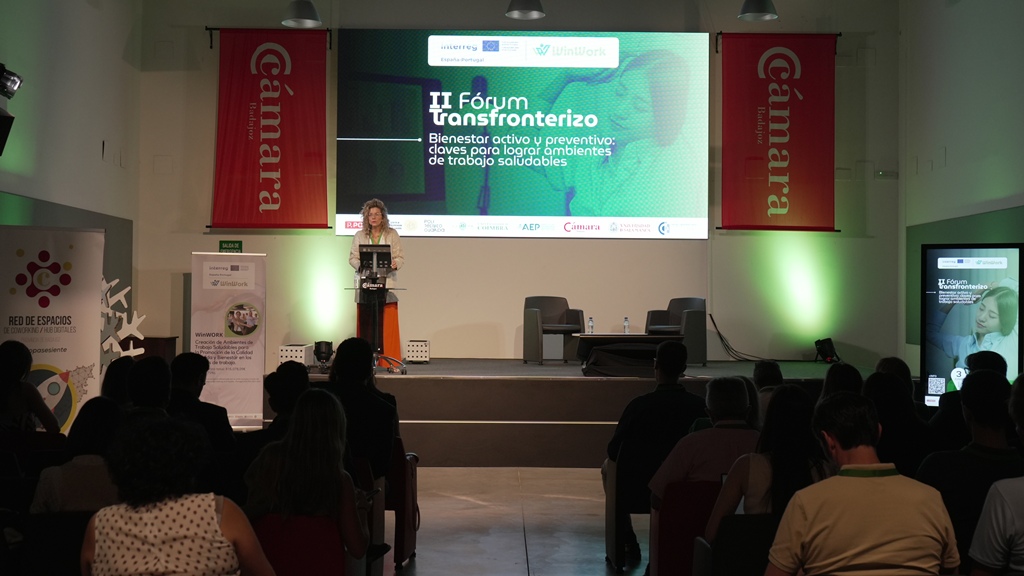La Cámara de Comercio de Badajoz promueve los entornos de trabajo saludables en el II Fórum Transfronterizo sobre Bienestar Laboral
