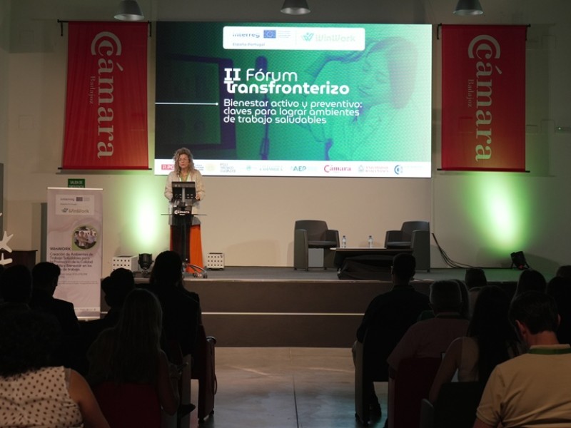 La Cámara de Comercio de Badajoz promueve los entornos de trabajo saludables en el II Fórum Transfronterizo sobre Bienestar Laboral