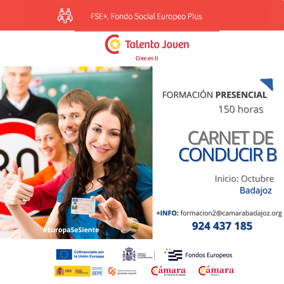 Carnet de conducir B - Badajoz