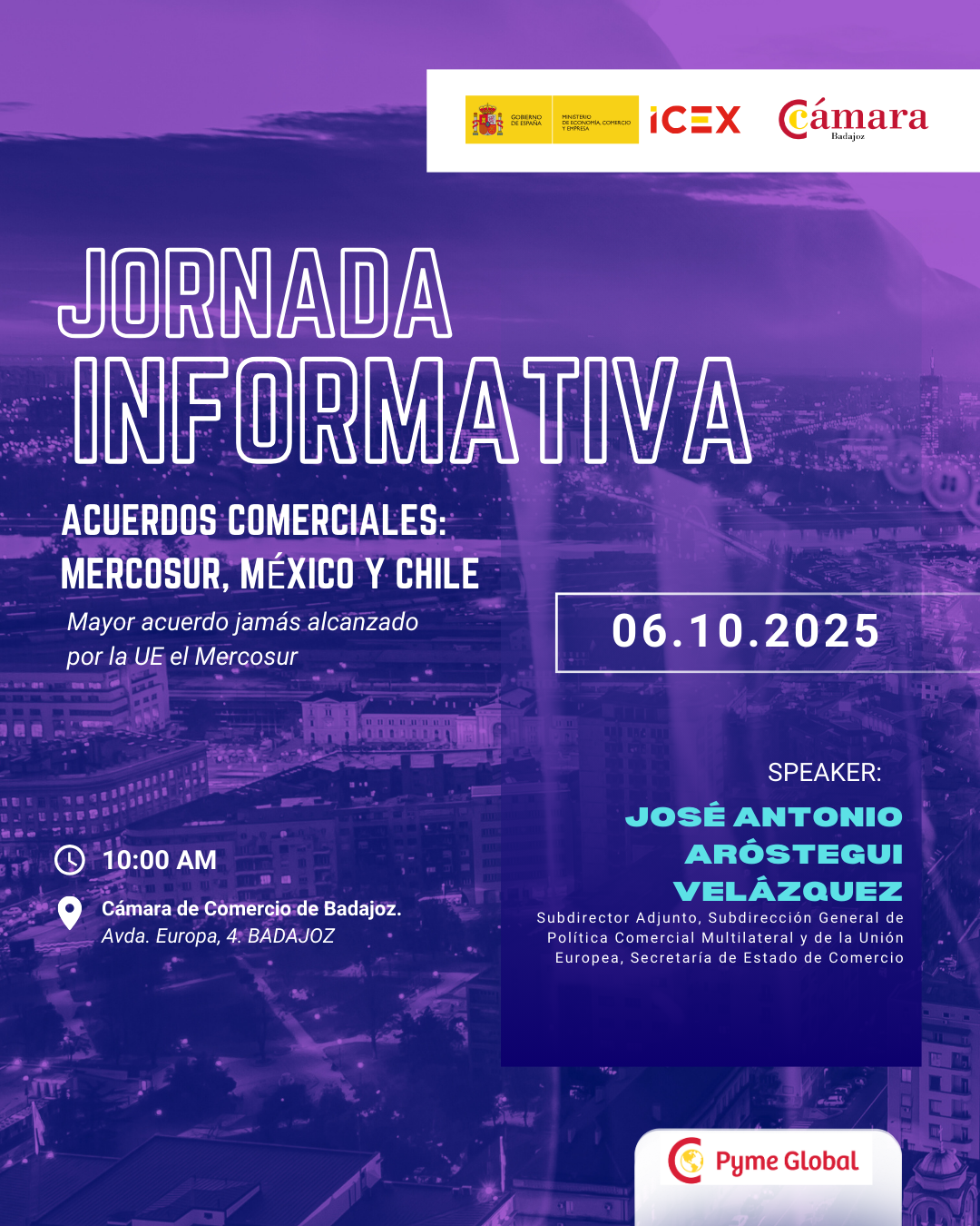 Jornada Informativa: Acuerdos comerciales: Mercosur, México y Chile