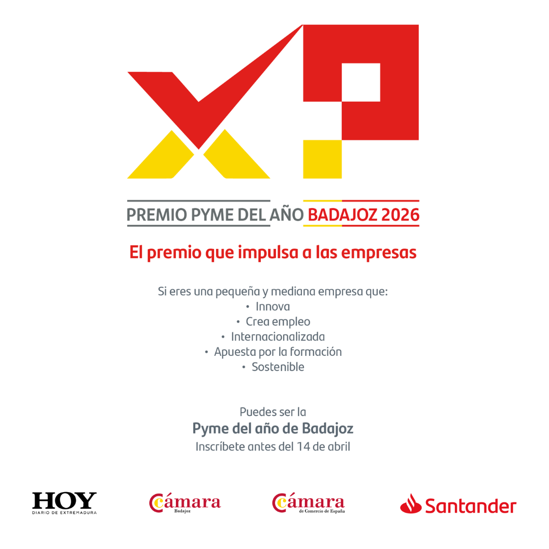 Banco Santander y Cámara de Badajoz convocan el Premio Pyme del Año 2026 en su décimo aniversario