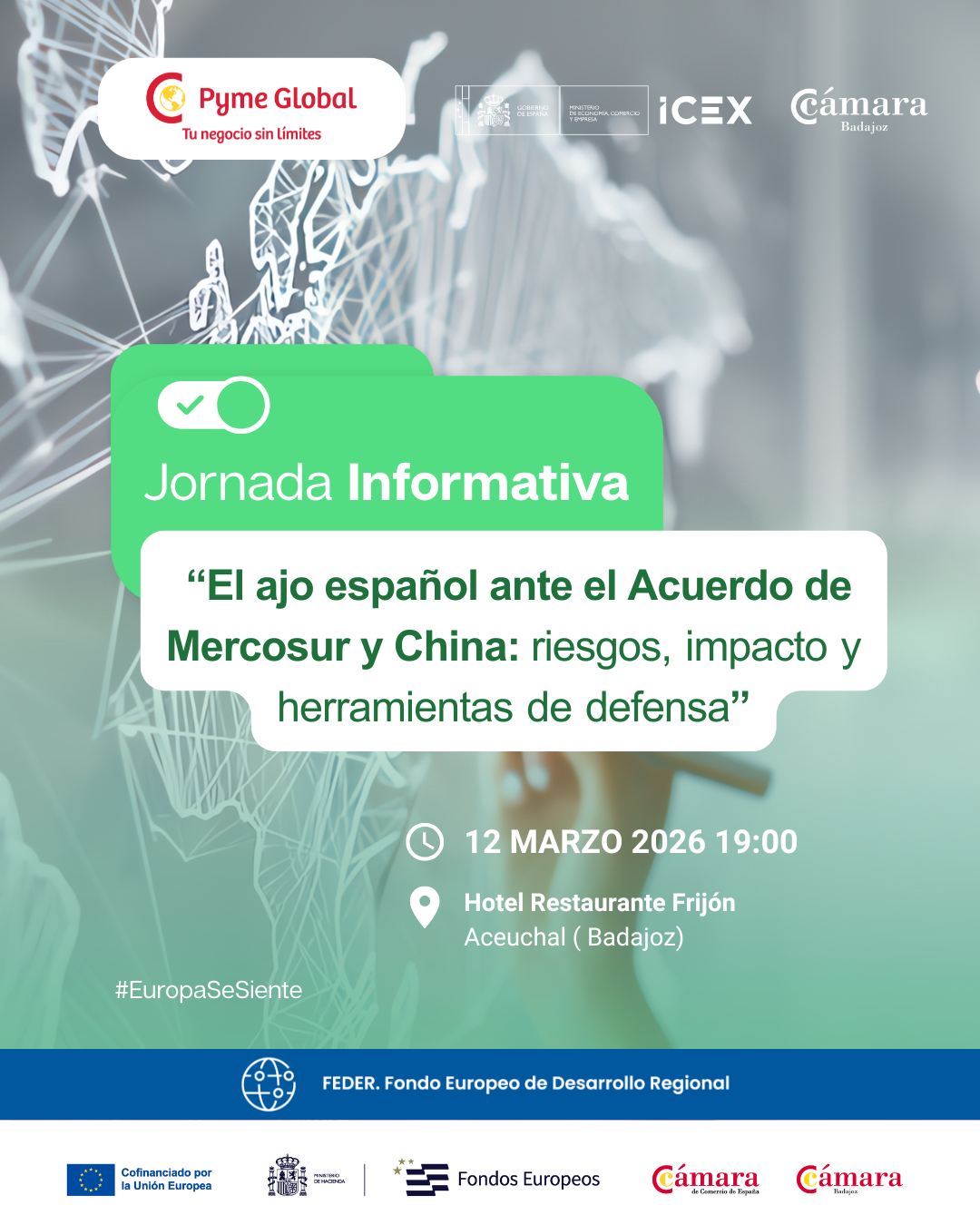 Jornada Informativa “El ajo español ante el Acuerdo de Mercosur y China: riesgos, impacto y herramientas de defensa”