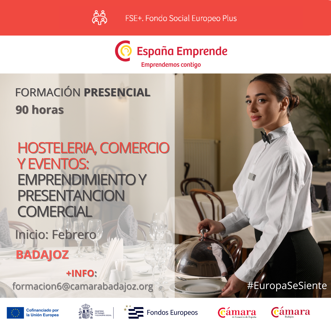 Hostelería, Comercio y Eventos: emprendimiento y presentación comercial