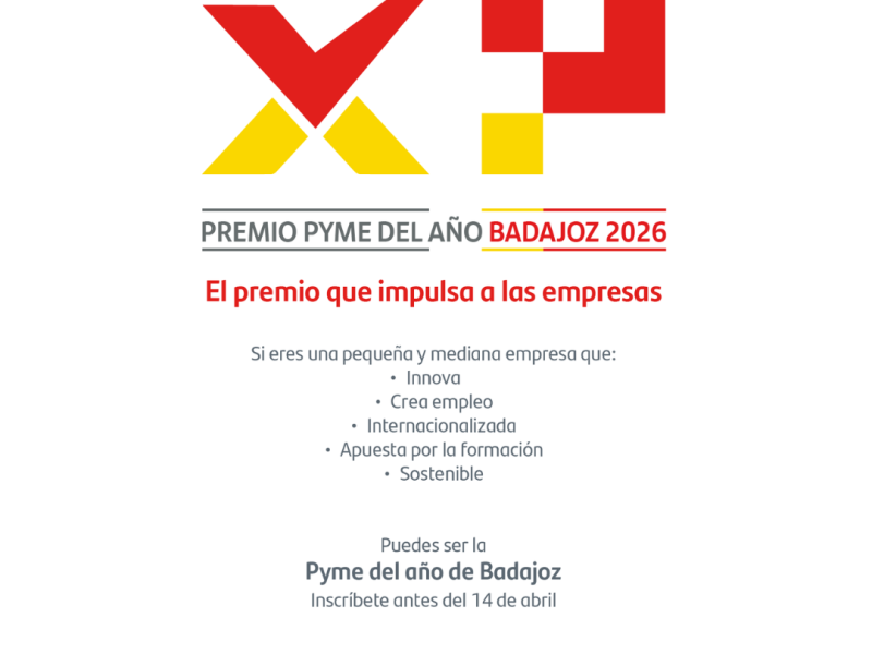 Banco Santander y Cámara de Badajoz convocan el Premio Pyme del Año 2026 en su décimo aniversario