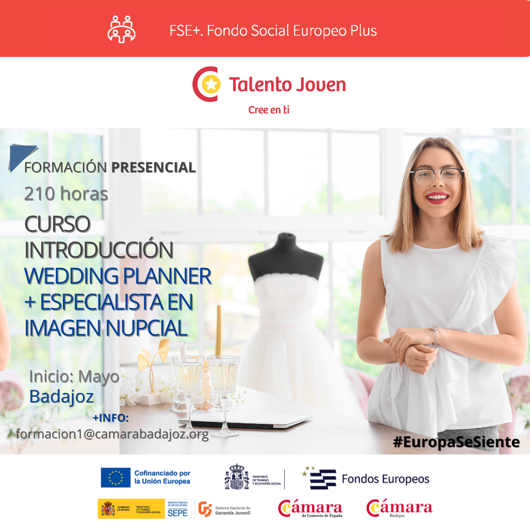 CURSO INTRODUCCIÓN WEDDING PLANNER + ESPECIALISTA EN IMAGEN NUPCIAL