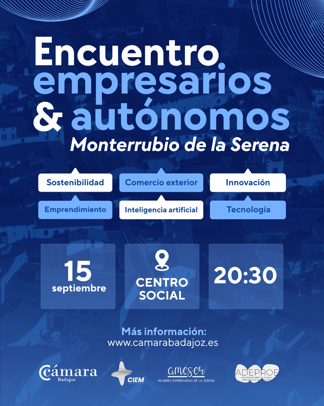 Encuentro de empresarios y autónomos en Monterrubio de la Serena
