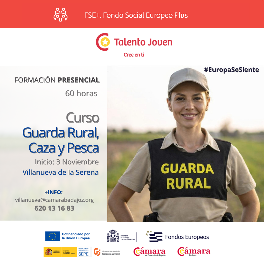 GUARDA RURAL CON ESPECIALIDAD EN CAZA Y PESCA